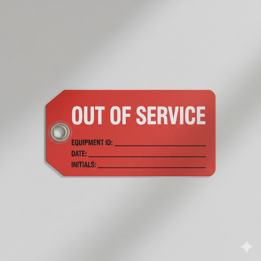 Out Of Service Tag 3" x 5"